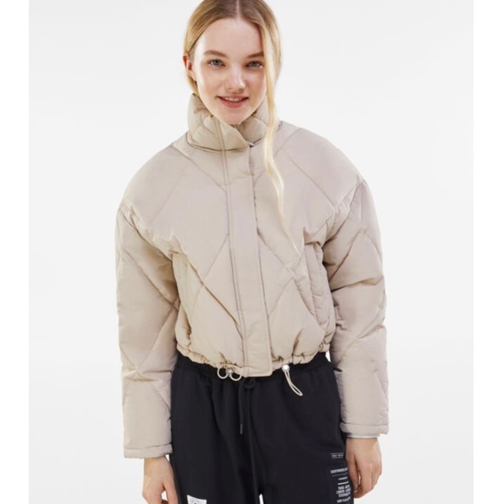 Bershka Cropped Nylon Jacket
